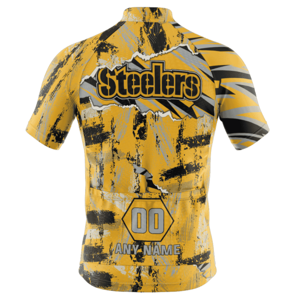 Pittsburgh Steelers Personalized Name Mixed Stripes Cycling Jersey AMCCLG000639 - Image 5