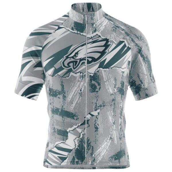 Philadelphia Eagles Personalized Name Mixed Stripes Cycling Jersey AMCCLG000635 - Image 2
