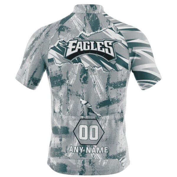 Philadelphia Eagles Personalized Name Mixed Stripes Cycling Jersey AMCCLG000635 - Image 3