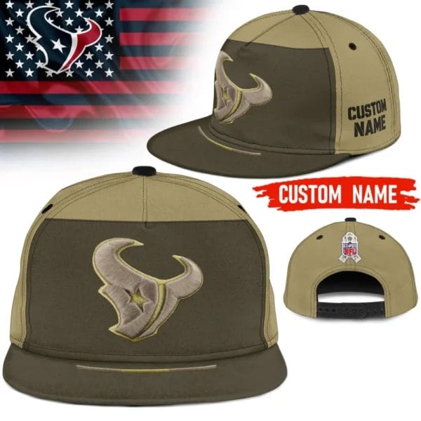 Houston Texans | Premium NFL 2025 Salute to Service Split Panel Snapback Cap AMCACS000514