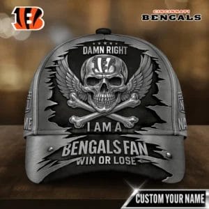 Cincinnati Bengals | Premium NFL Skull Wings Fan Pride Cap AMCACS000470