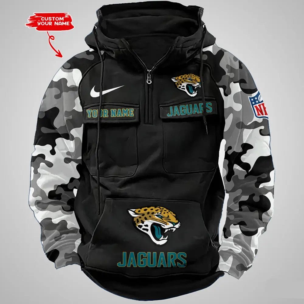 Jacksonville Jaguars Hot Camouflage Multi Pockets Zip Hoodie AMCCLG001192 - Image 5