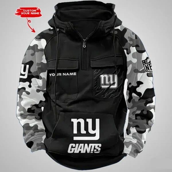New York Giants Hot Camouflage Multi Pockets Zip Hoodie AMCCLG001233 - Image 5