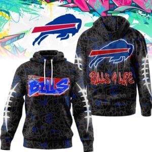 Buffalo Bills | Premium NFL Special Graffiti My Team 4 Life Hoodie AMCCLG001282