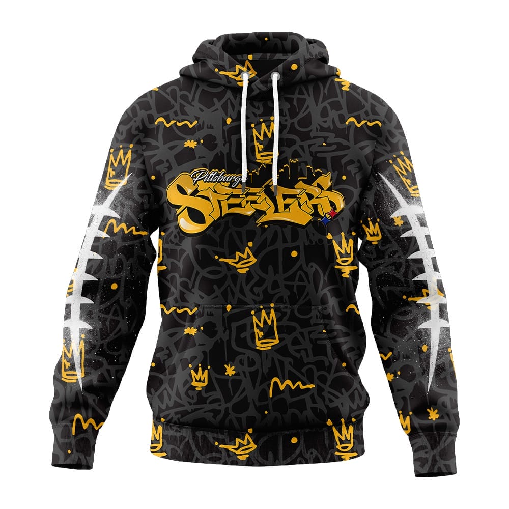 Pittsburgh Steelers | Premium NFL Special Graffiti My Team 4 Life Hoodie AMCCLG001305 - Image 2