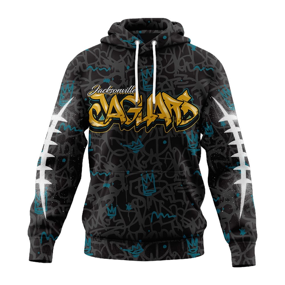Jacksonville Jaguars | Premium NFL Special Graffiti My Team 4 Life Hoodie AMCCLG001293 - Image 2