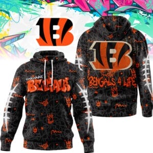 Cincinnati Bengals | Premium NFL Special Graffiti My Team 4 Life Hoodie AMCCLG001285