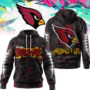 Arizona Cardinals | Premium NFL Special Graffiti My Team 4 Life Hoodie AMCCLG001279