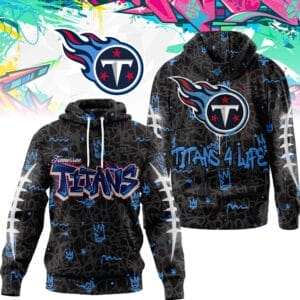 Tennessee Titans | Premium NFL Special Graffiti My Team 4 Life Hoodie AMCCLG001309