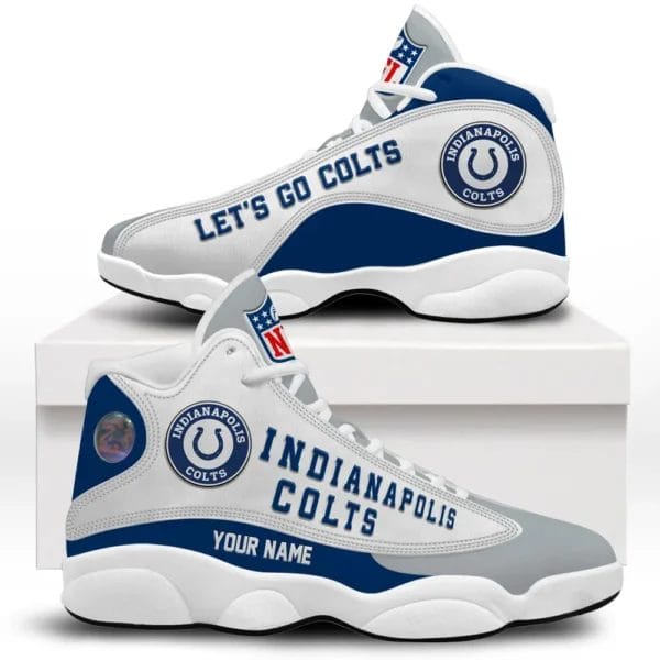 Indianapolis Colts Premium NFL Game Day Air Jordan 13 AMCSHOES000071 - Image 2