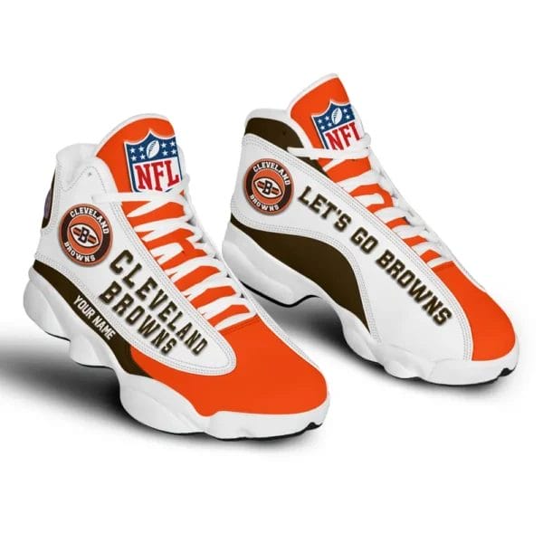 Cleveland Browns Premium NFL Game Day Air Jordan 13 AMCSHOES000077 - Image 3