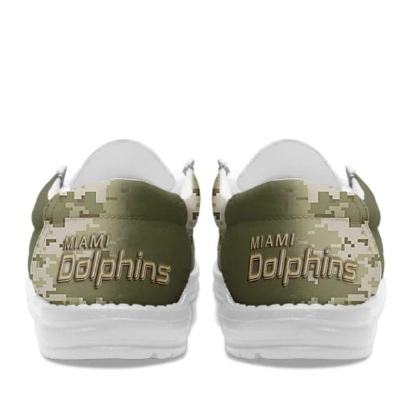 Miami Dolphins | Premium NFL Salute to Service Hey Dude Shoes AMCSHOES000100 - Image 3