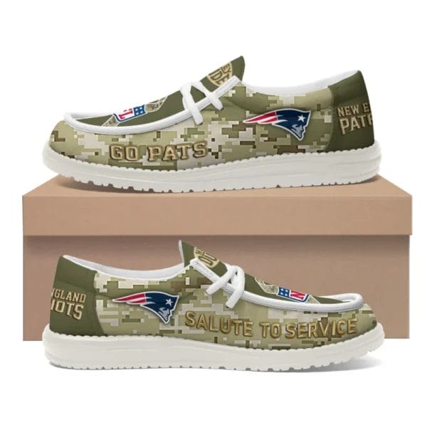 New England Patriots | Premium NFL Salute to Service Hey Dude Shoes AMCSHOES000099 - Image 2