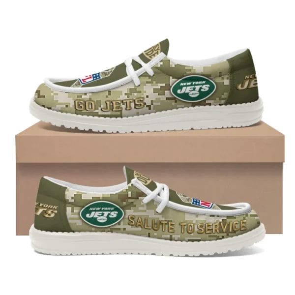 New York Jets | Premium NFL Salute to Service Hey Dude Shoes AMCSHOES000098 - Image 4