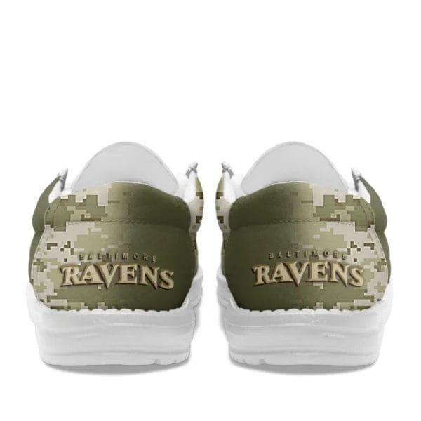 Baltimore Ravens | Premium NFL Salute to Service Hey Dude Shoes AMCSHOES000090 - Image 3