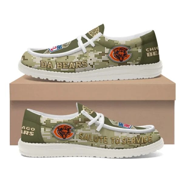 Chicago Bears | Premium NFL Salute to Service Hey Dude Shoes AMCSHOES000084 - Image 4