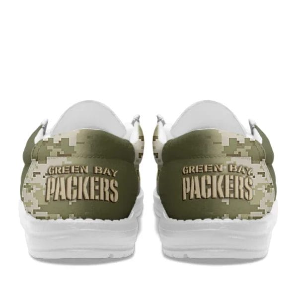 Green Bay Packers | Premium NFL Salute to Service Hey Dude Shoes AMCSHOES000086 - Image 3