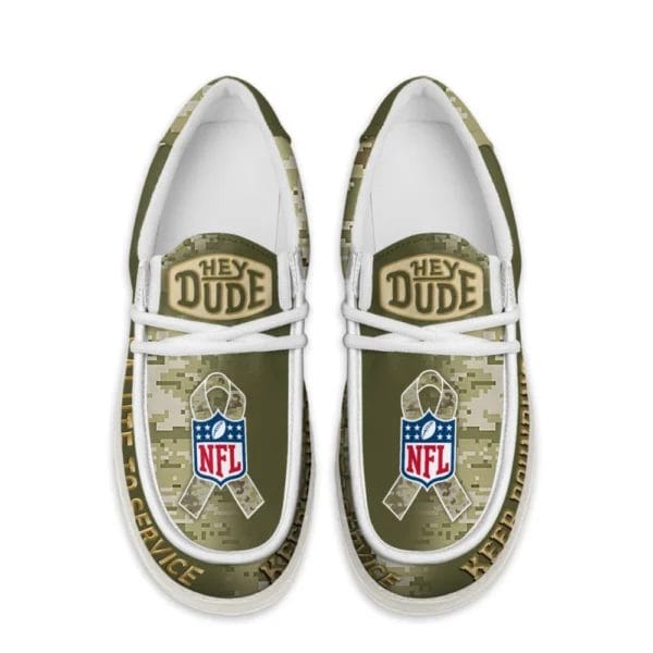 Carolina Panthers | Premium NFL Salute to Service Hey Dude Shoes AMCSHOES000088 - Image 2