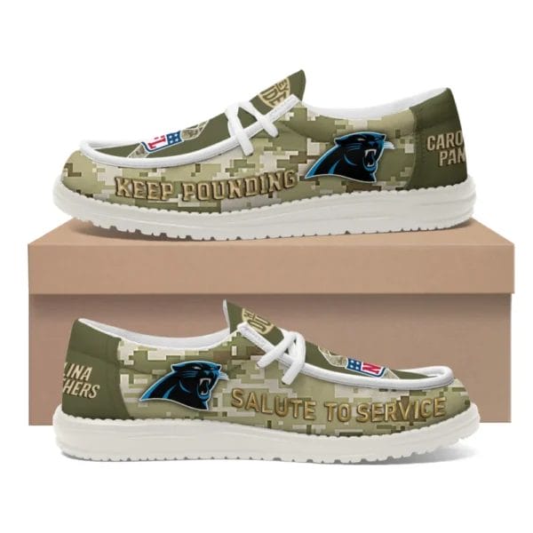 Carolina Panthers | Premium NFL Salute to Service Hey Dude Shoes AMCSHOES000088 - Image 4
