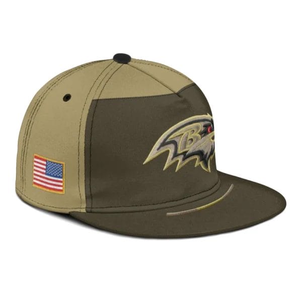 Baltimore Ravens | Premium NFL 2025 Salute to Service Split Panel Snapback Cap AMCACS000499 - Image 2