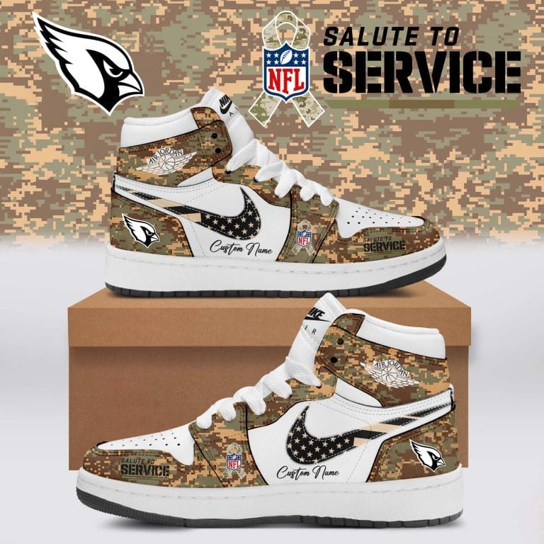 Arizona Cardinals Salute To Service Limited Edition High Air Jordan 1 New 2025 AMCSHOES000160