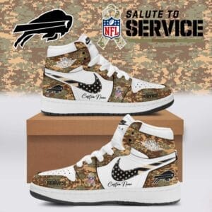 Buffalo Bills Salute To Service Limited Edition High Air Jordan 1 New 2025 AMCSHOES000144