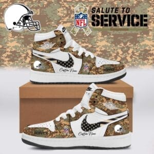 Cleveland Browns Salute To Service Limited Edition High Air Jordan 1 New 2025 AMCSHOES000152