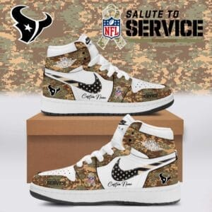 Houston Texans Salute To Service Limited Edition High Air Jordan 1 New 2025 AMCSHOES000142
