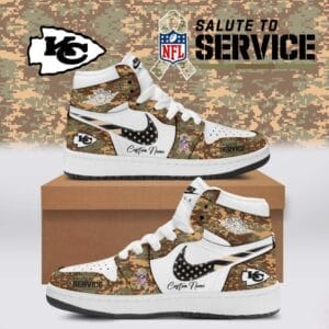 Kansas City Chiefs Salute To Service Limited Edition High Air Jordan 1 New 2025 AMCSHOES000164