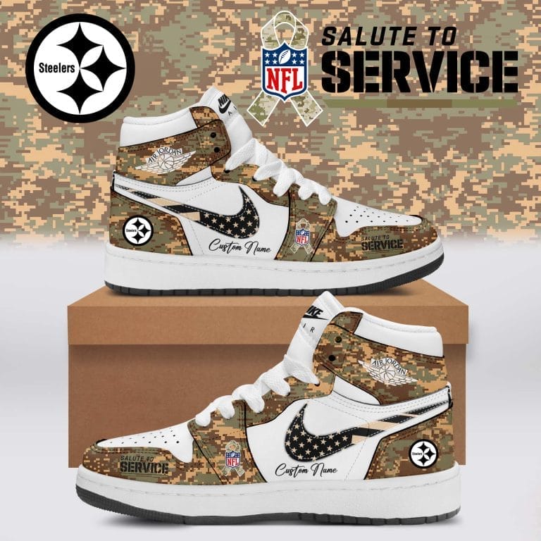 Pittsburgh Steelers Salute To Service Limited Edition High Air Jordan 1 New 2025 AMCSHOES000166