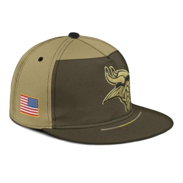 Minnesota Vikings | Premium NFL 2025 Salute to Service Split Panel Snapback Cap AMCACS000513 - Image 3