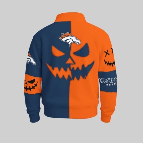 Denver Broncos x Halloween Stand Collar Sweatshirt AMCCLG001091 - Image 2