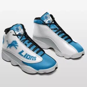 Detroit Lions Personalized Logo Team Air Jordan 13 AMCSHOES000112