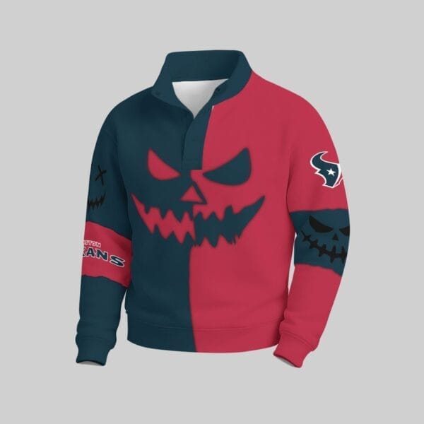 Houston Texans x Halloween Stand Collar Sweatshirt AMCCLG001094