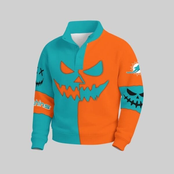 Miami Dolphins x Halloween Stand Collar Sweatshirt AMCCLG001101