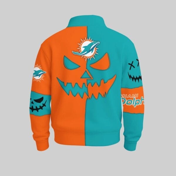 Miami Dolphins x Halloween Stand Collar Sweatshirt AMCCLG001101 - Image 2