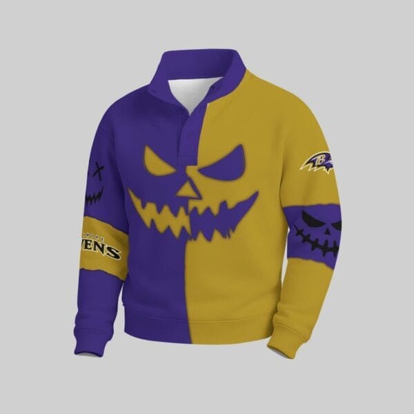 Baltimore Ravens x Halloween Stand Collar Sweatshirt AMCCLG001084