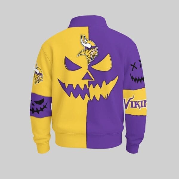 Minnesota Vikings x Halloween Stand Collar Sweatshirt AMCCLG001102 - Image 2