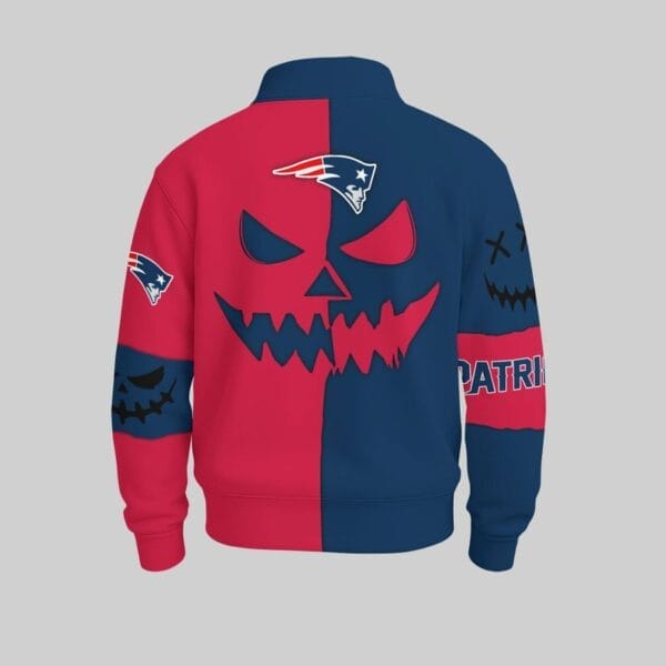 New England Patriots x Halloween Stand Collar Sweatshirt AMCCLG001103 - Image 2