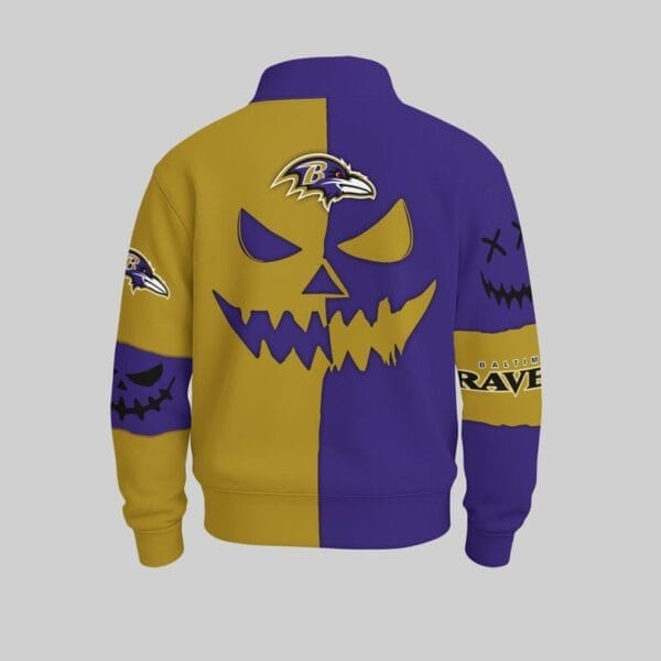 Baltimore Ravens x Halloween Stand Collar Sweatshirt AMCCLG001084 - Image 2