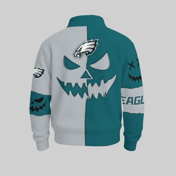 Philadelphia Eagles x Halloween Stand Collar Sweatshirt AMCCLG001107 - Image 2