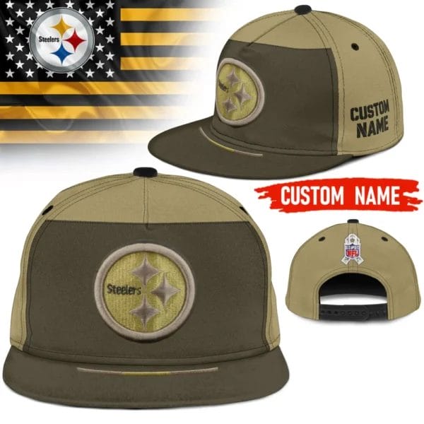 Pittsburgh Steelers | Premium NFL 2025 Salute to Service Split Panel Snapback Cap AMCACS000507