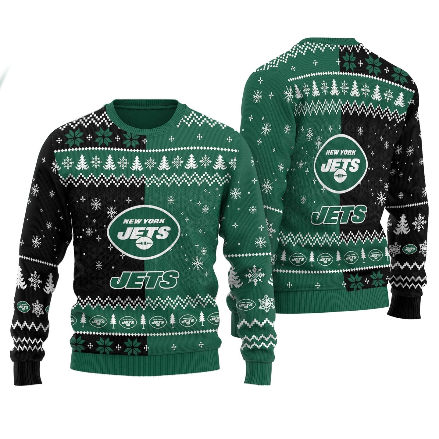 New York Jets Personalized Ugly Christmas Sweater AMCCLG001848
