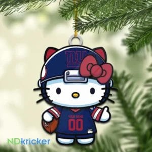 New York Giants x Hello Kitty Christmas Custom Any Name Acrylic Ornament AMCACS000571