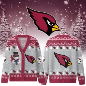 Arizona Cardinals Premium Christmas Knit Cardigan Custom Name AMCCLG001746