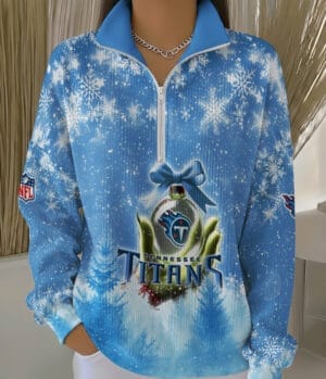 Tennessee Titans 2025 Edition Quarter Zip Corduroy Sweatshirt for Christmas AMCCLG001458