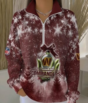 Washington Commanders 2025 Edition Quarter Zip Corduroy Sweatshirt for Christmas AMCCLG001532