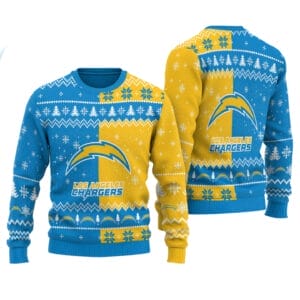 Los Angeles Chargers Personalized Ugly Christmas Sweater AMCCLG001829