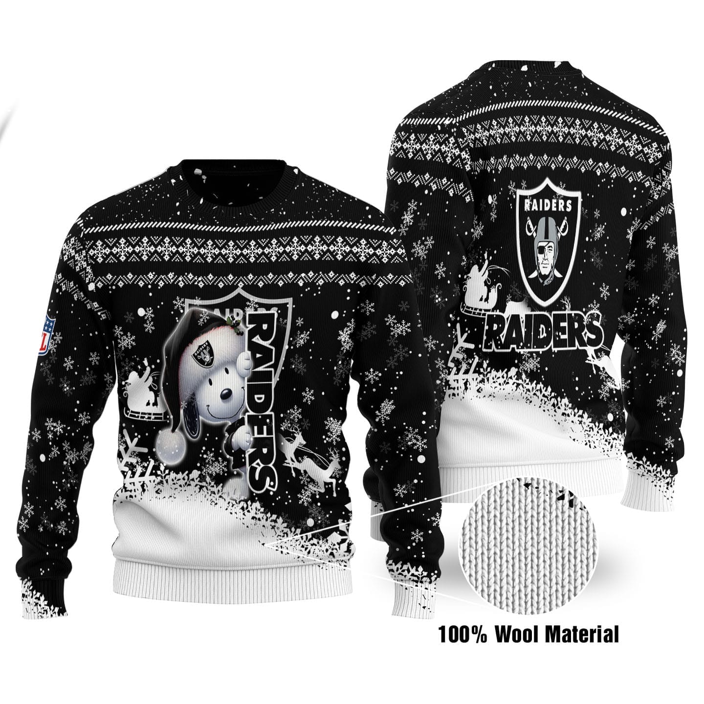 Las Vegas Raiders Personalized Ugly Christmas Sweater AMCCLG001827