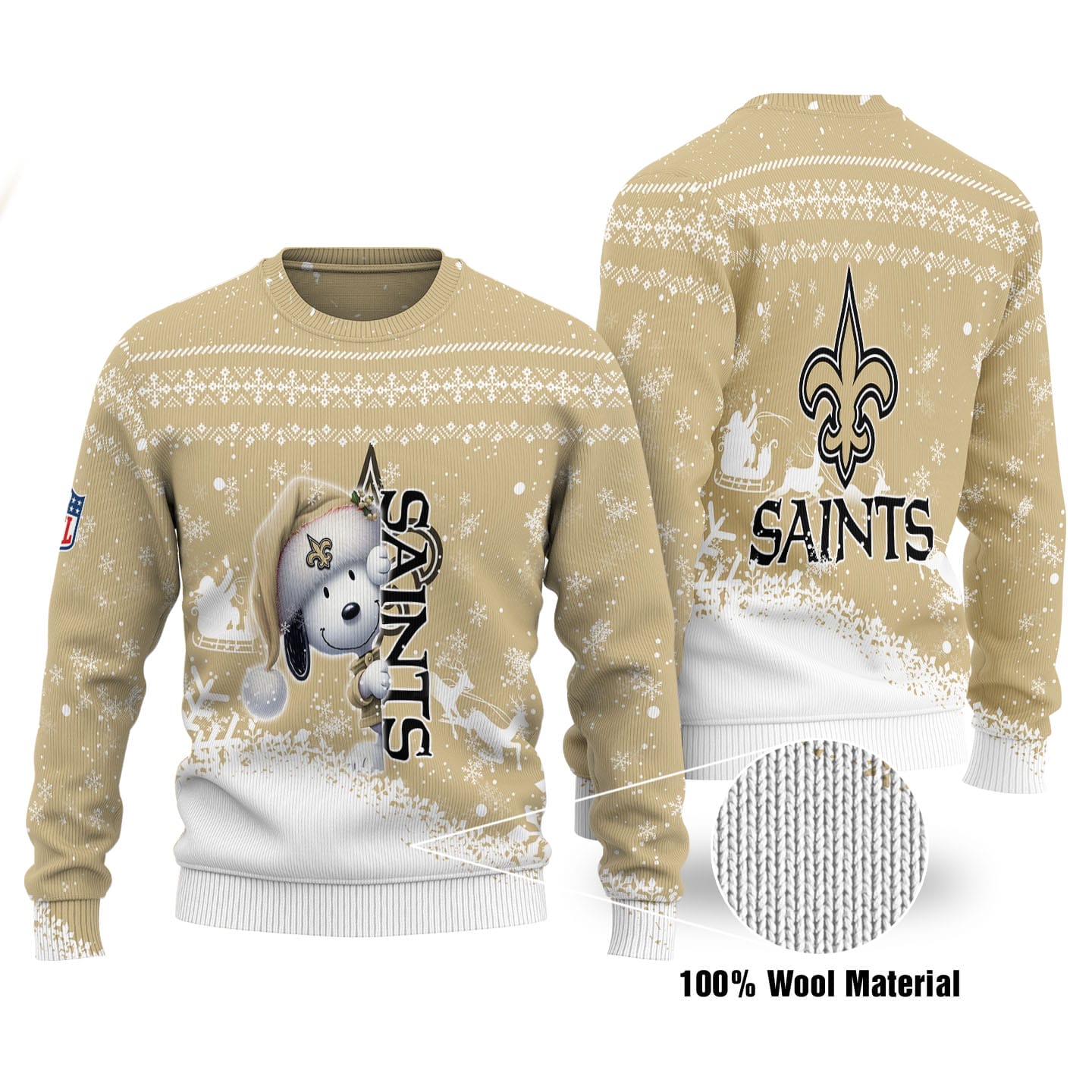 New Orleans Saints Personalized Ugly Christmas Sweater AMCCLG001845